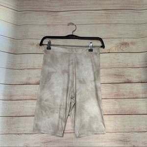 Beige TieDye Motto Shorts!